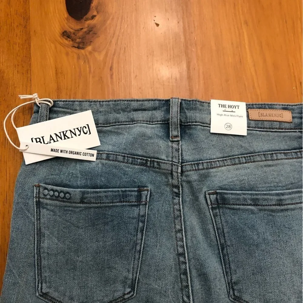 NWT Blank NYC The Hoyt High Rise Mini Flare